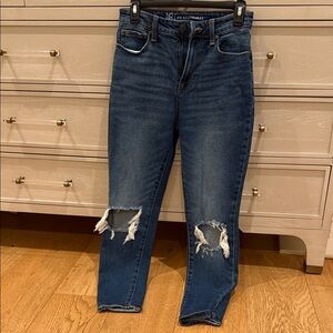 Blue Distressed Women Jeans